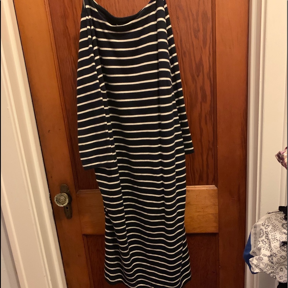 H&M navy blue/white stripe dress